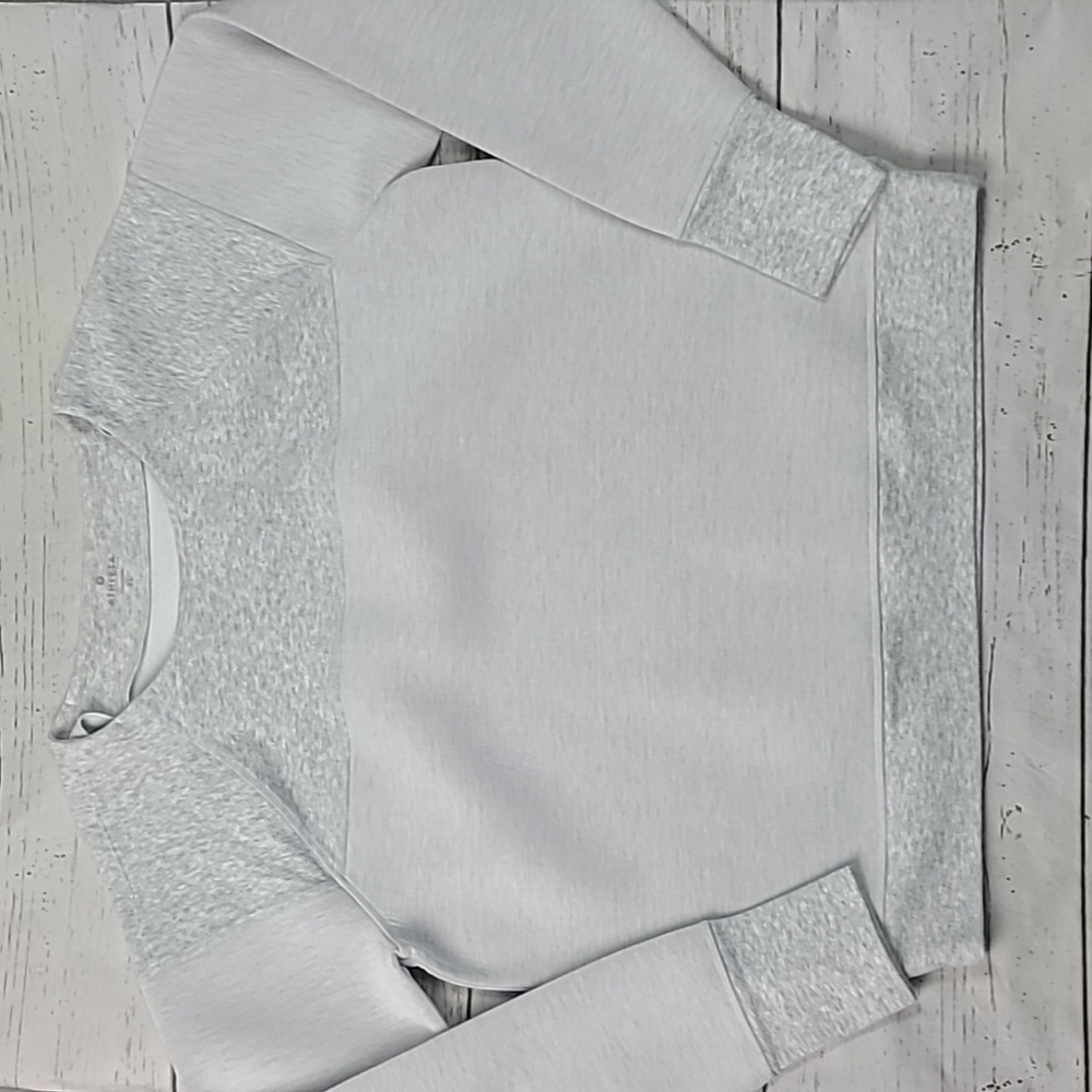 Athleta Gray Fuse Colorblock Scuba Sweatshirt Size XL
